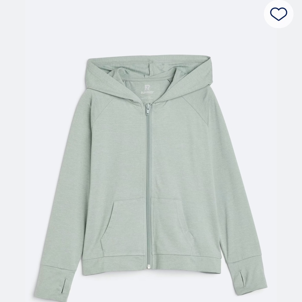 NWT Girl’s Runway 12-14 Mint Zip Up Hoodie